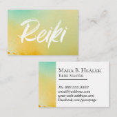 *~*Energy Healer Reiki Master Reiki Practitioner Visitekaartje (Voorkant / Achterkant)