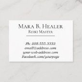 *~* Energy Healer Reiki Practitioner of Master Visitekaartje (Achterkant)