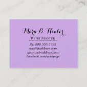 *~* Energy Healer Reiki Practitioner of Master Visitekaartje (Achterkant)