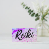 *~* Energy Healer Reiki Practitioner Reiki Master Visitekaartje (Staand voorkant)