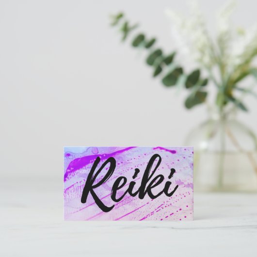*~* Energy Healer Reiki Practitioner Reiki Master Visitekaartje (Staand voorkant)
