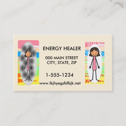 Energy Healer Visitekaartje 100-pakket (Voorkant)