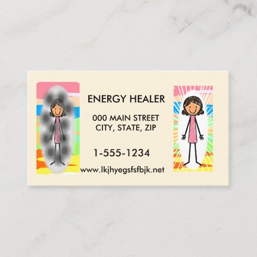 Energy Healer Visitekaartje 100-pakket (Voorkant)