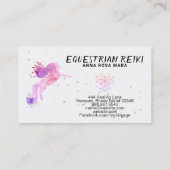 *~* Energy Healing Equestrian Horse Reiki Visitekaartje (Achterkant)