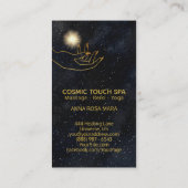 *~* Energy Healing Gold Cosmic Stars Hands Visitekaartje (Achterkant)