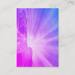 *~* Energy Healing Hand Radiating Light and Love Visitekaartje