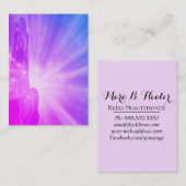 *~* Energy Healing Hand Radiating Light and Love Visitekaartje (Voorkant / Achterkant)