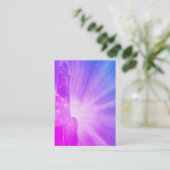 *~* Energy Healing Hand Radiating Light and Love Visitekaartje (Staand voorkant)