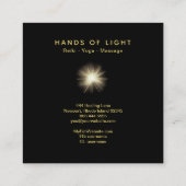 *~* Energy Healing Hands Ball of Reiki Light Vierkante Visitekaartje (Achterkant)