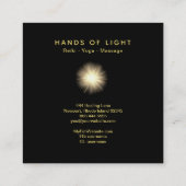 *~* Energy Healing Hands Ball Reiki Light Paars Vierkante Visitekaartje (Achterkant)