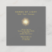 *~* Energy Healing Hands Ball Reiki Light Red Vierkante Visitekaartje (Achterkant)