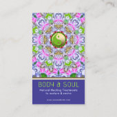 Energy Healing Holistic Indigo Green Gold Sparkle Visitekaartje (Achterkant)