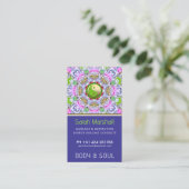 Energy Healing Holistic Indigo Green Gold Sparkle Visitekaartje (Staand voorkant)