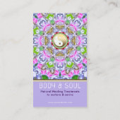Energy Healing Holistic Lilac Gold Sparkle Visitekaartje (Achterkant)