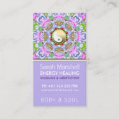 Energy Healing Holistic Lilac Gold Sparkle Visitekaartje (Voorkant)