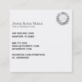 *~* Energy Healing Lotus Mandala Om Aum Symbol Vierkante Visitekaartje (Achterkant)