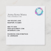 *~* Energy Healing Lotus Mandala Om Aum Symbol Vierkante Visitekaartje (Achterkant)