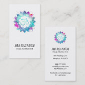 *~* Energy Healing Lotus Mandala Om Aum Symbol Visitekaartje (Voorkant / Achterkant)