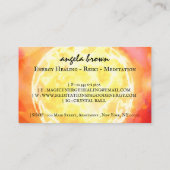 Energy Healing Reiki Crystal Ball Fortune Teller Visitekaartje (Achterkant)