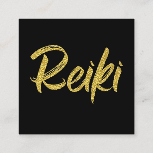 *~* Energy Healing Reiki Master of Practitioner Vierkante Visitekaartje (Voorkant)