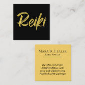 *~* Energy Healing Reiki Master of Practitioner Vierkante Visitekaartje (Voorkant / Achterkant)