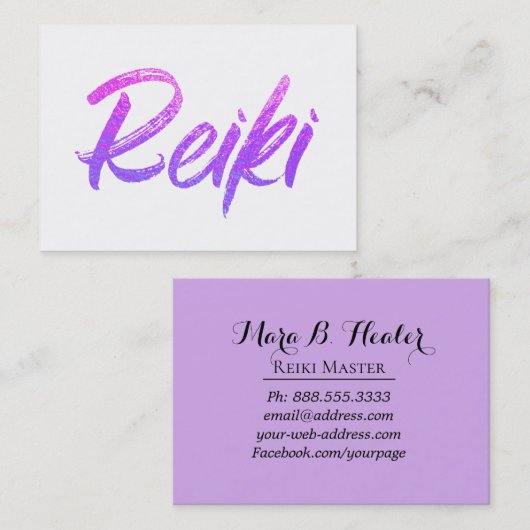 *~* Energy Healing Reiki Practitioner of Master Visitekaartje (Voorkant / Achterkant)