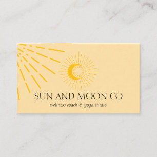 Energy Healing Sun Light Moon Spiritueel geel Visitekaartje