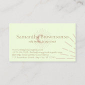 Energy Healing Sun Light Moon Spiritueel groen Visitekaartje (Achterkant)