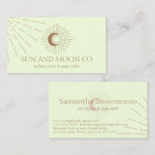 Energy Healing Sun Light Moon Spiritueel groen Visitekaartje (Voorkant / Achterkant)