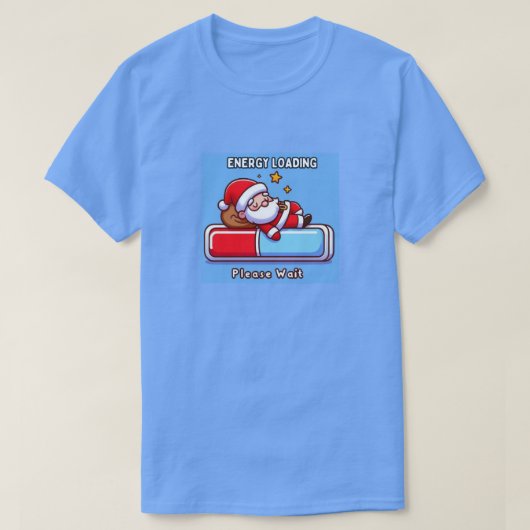 Energy Loading Santa Claus Progress Bar T-shirt (Design voorkant)