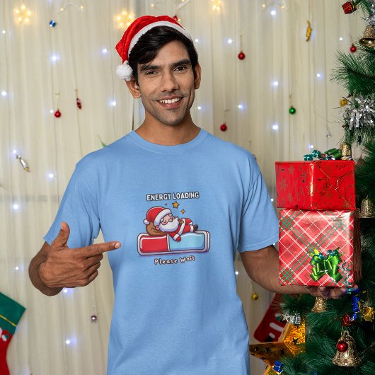 Energy Loading Santa Claus Progress Bar T-shirt