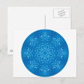 Energy Mandala - blauw Briefkaart (Voorkant / Achterkant)
