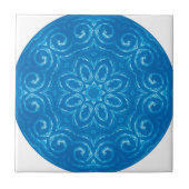 Energy Mandala - blauw Tegeltje (Voorkant)