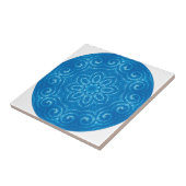 Energy Mandala - blauw Tegeltje (Zijkant)