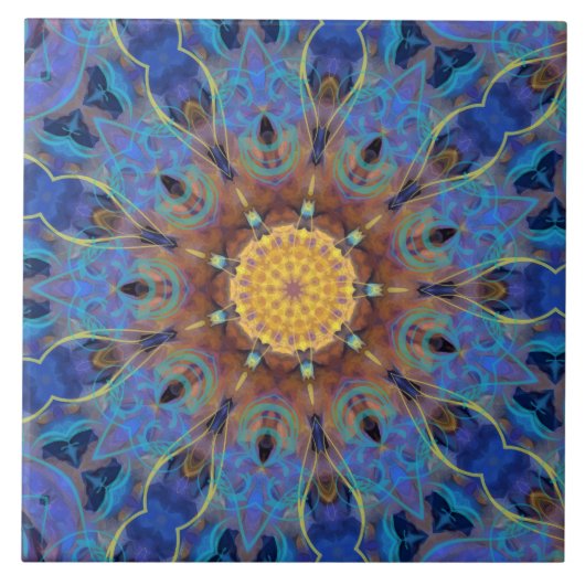Energy mandala Ceramic Tile Tegeltje (Voorkant)