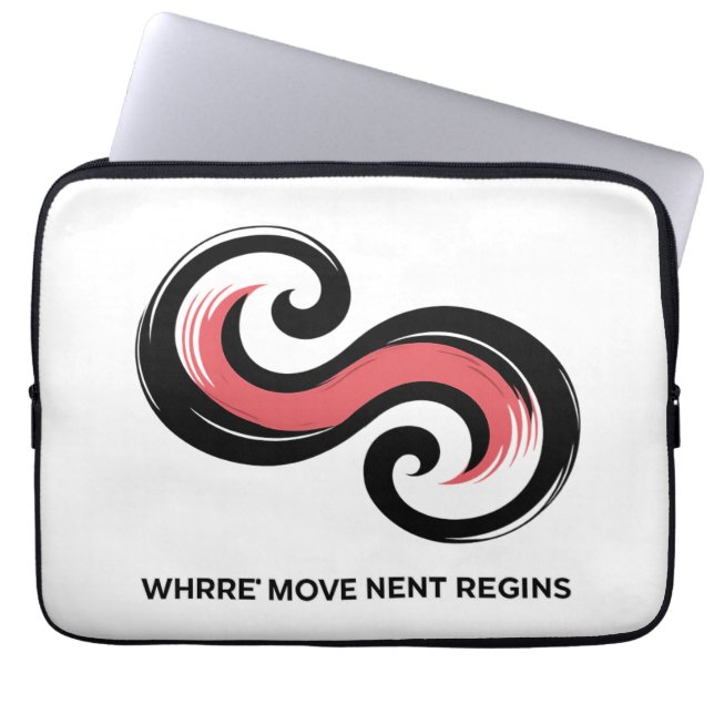 Energy Motion Symbol Design Laptop Sleeve (Voorkant)