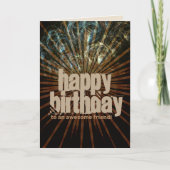 Energy Ray Bubbles Happy Birthday Kaart (Voorkant)