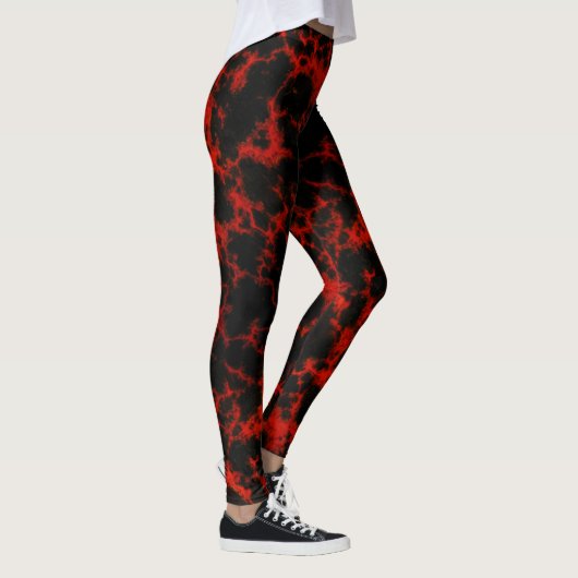 Energy Red en Black Flames Leggings (Rechts)
