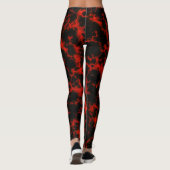 Energy Red en Black Flames Leggings (Achterkant)