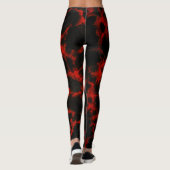 Energy Red en Black Flames Leggings (Achterkant)