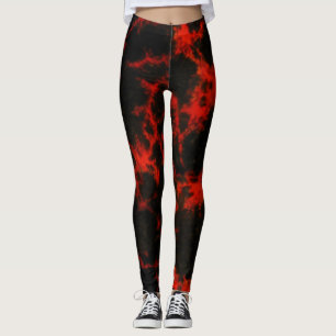 Energy Red en Black Flames Leggings