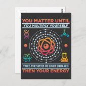 Energy Scientist Student Physics Nerds Wiskunde Ge Briefkaart (Voorkant / Achterkant)