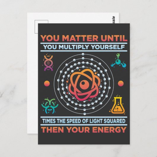 Energy Scientist Student Physics Nerds Wiskunde Ge Briefkaart (Voorkant / Achterkant)