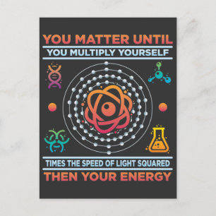 Energy Scientist Student Physics Nerds Wiskunde Ge Briefkaart