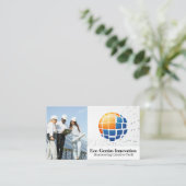 Energy Tech-Logo | Zonnepanelen Visitekaartje (Staand voorkant)