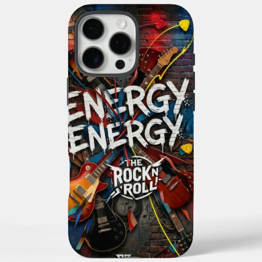 Energy Unleashed: Rock ‘n’ Roll Graffiti Case-Mate iPhone Case (Achterkant)