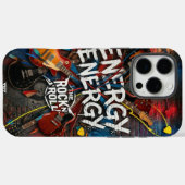 Energy Unleashed: Rock ‘n’ Roll Graffiti Case-Mate iPhone Case (Achterkant (horizontaal))