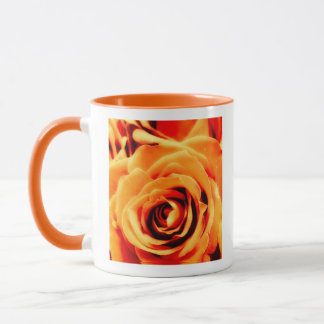 Energy Yellow Roses 11oz Two-Tone Mug Orange Mok