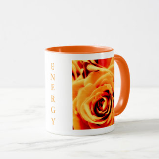 Energy Yellow Roses 11oz Two-Tone Mug Orange Mok
