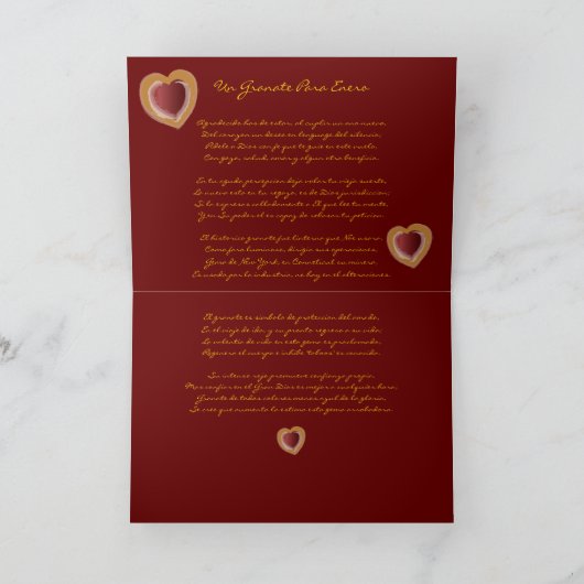 "Enero Y La Buena Fortuna"-Customize Feestdagen Kaart (Binnen)